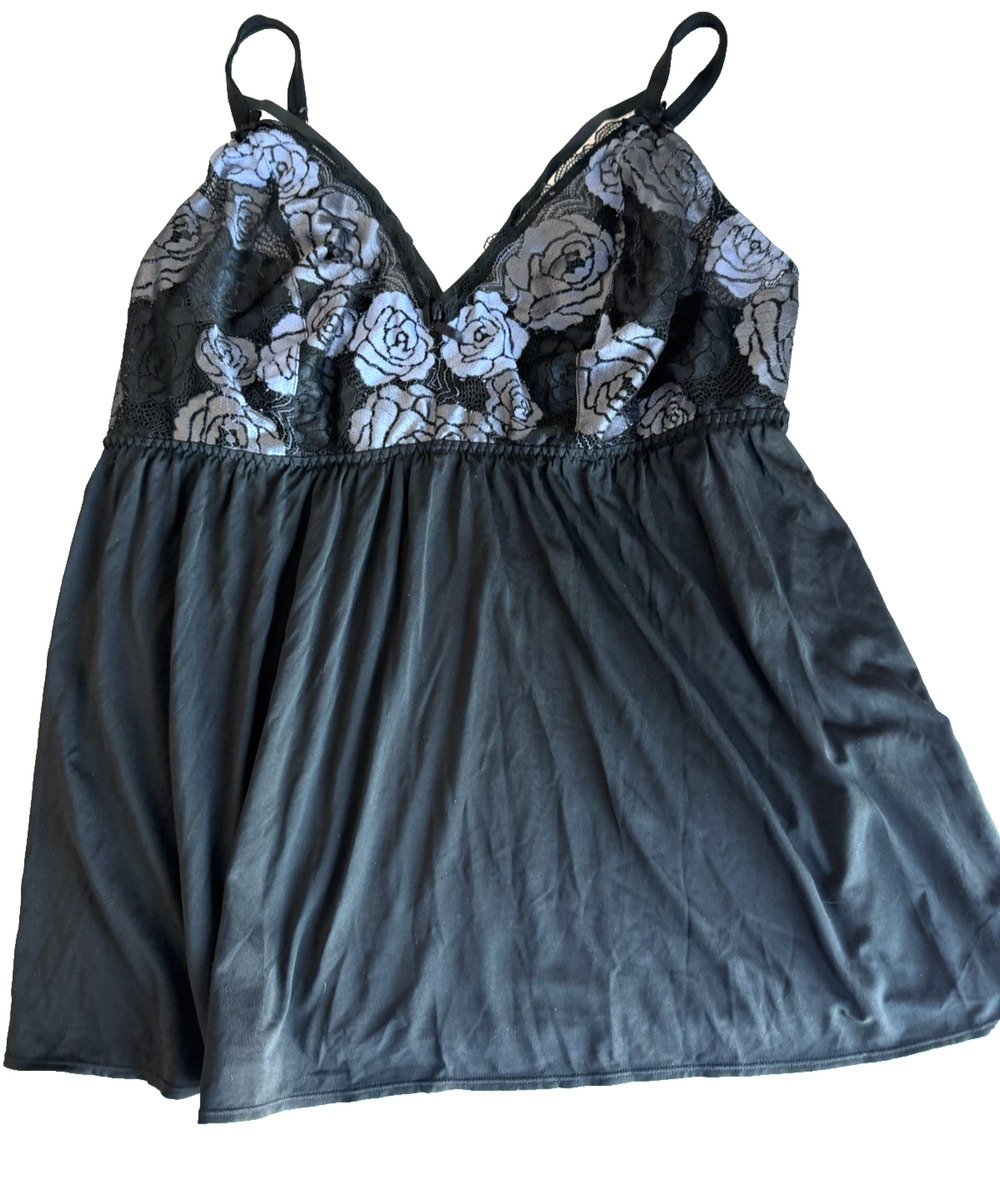 Cacique Babydoll Cami top unconventional lace Whimsy Goth Fairy Sz-18/20